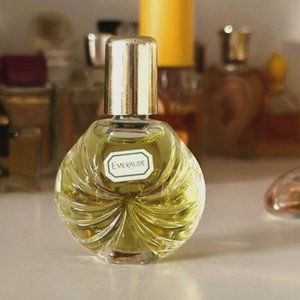 Vintage Coty Emeraude Cologne .25 oz Mini Fragrance Bottle Splash